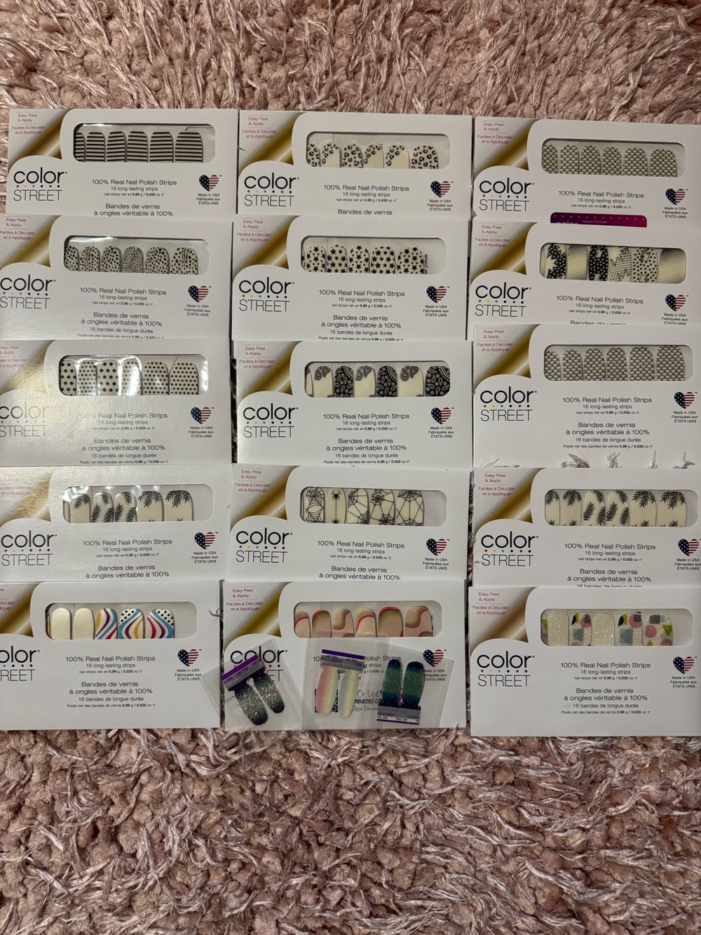 Color Street Nail Polish Strips-Clear Overlays and Design sets. 15 sets